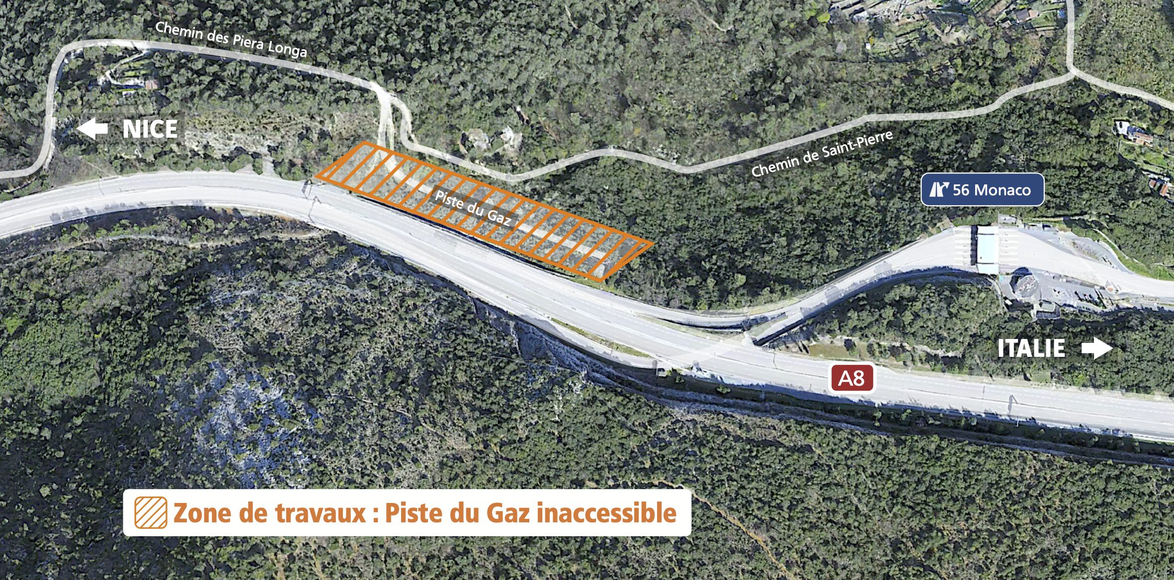 Plan des travaux Piste du Gaz